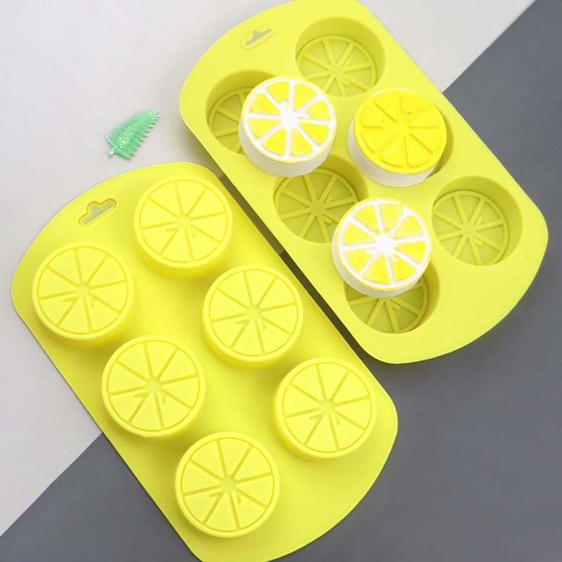 Silikonové formičky ve tvaru ovoce, 3D forma na fondán citron, forma na čokoládu, bonbóny, sušenky, cukrové pečení pro dorty, cupcakes, dezerty, svíčky 1 ks