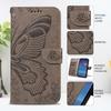 Embossed Butterfly Leather Phone Case for Google Pixel 9 9 Pro XL 9A Pixel 8 8 Pro 8A Pixel 7 7 Pro 7A Card Slots Wallet Case with Wristband