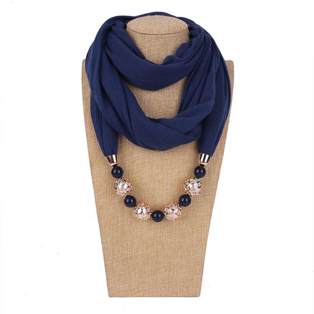 Vintage Style Women's Scarf Necklace Breathable Ethnic Necklace Scarf Beaded Pendant Scarf Dancers