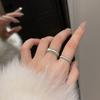 French Light Luxury Retro Ring Wire Drawing Process Italian Medium And Ancient Style Wide And Narrow Version Couple Ring Opening Adjustable