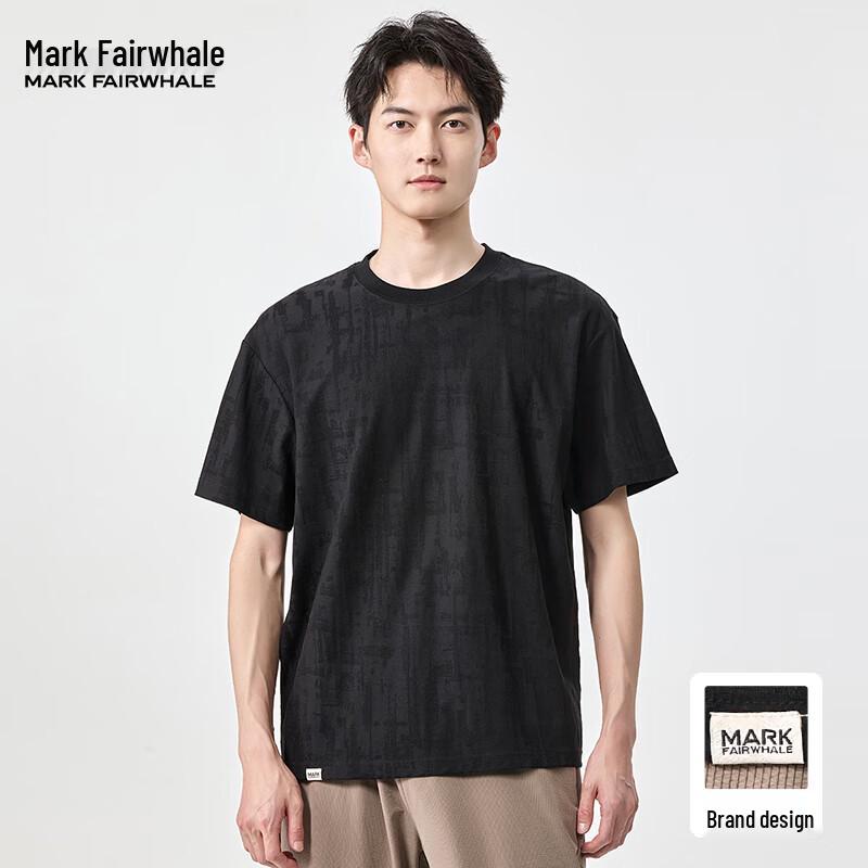 Mark Fairwhale Men s Textured Ice Silk Short-Sleeve T-Shirt 4XL