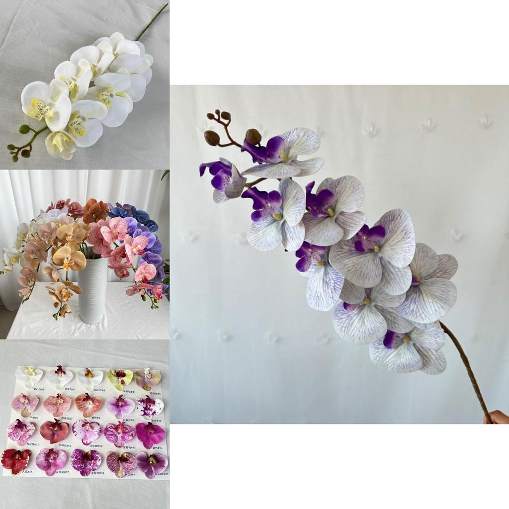 9 Head French Phalaenopsis 3d Silk Flowers For Wedding Home Hotel Arrangement