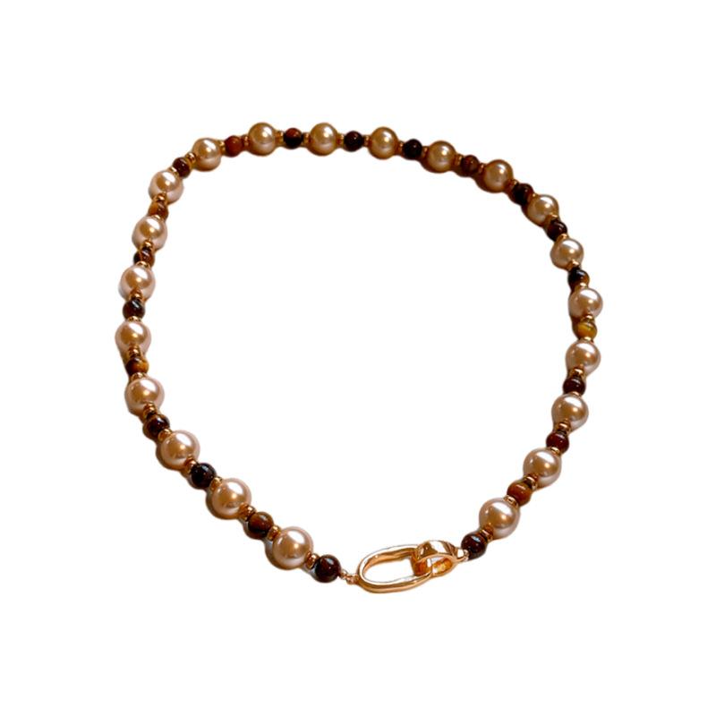 Color-matched Sequin Clasp Necklace, Retro and Luxurious, High-end Style, Sweater Chain, Suitable for Autumn and Winter, Niche Product