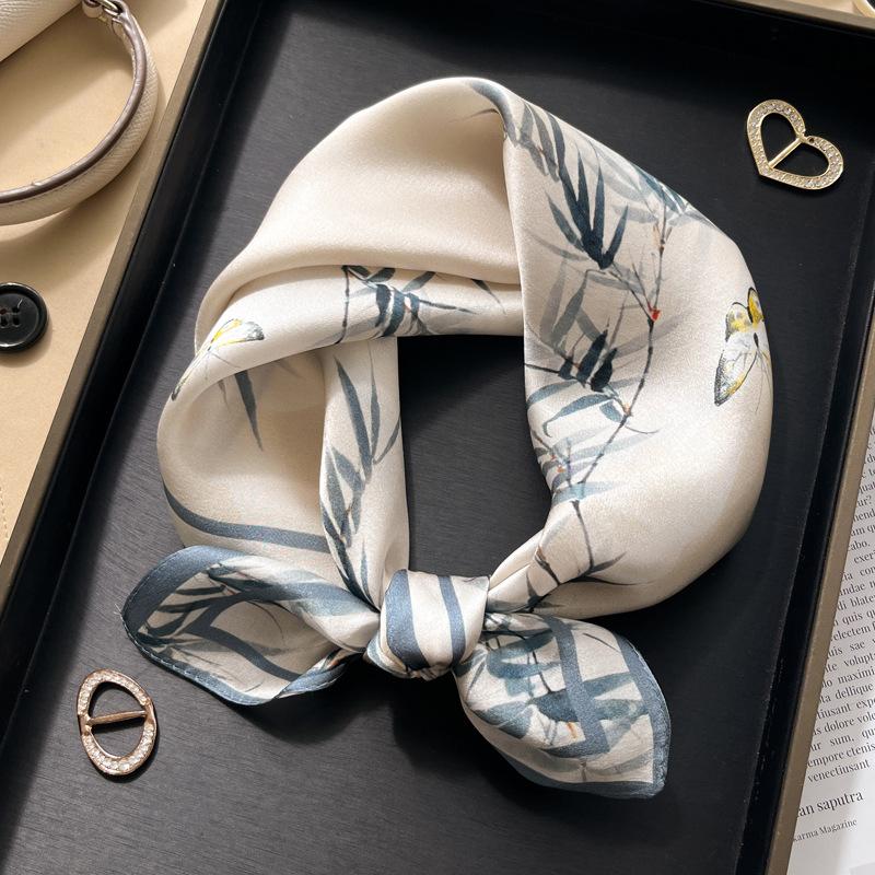 Luxury Brand 100% Real Silk Scarf Women Square Neck Tie Shawls Wraps for Ladies Foulard Scarves Pashmina Female Hijab Bandana