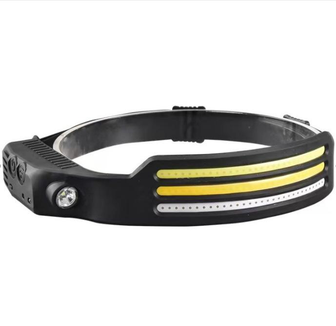 New Mini Multi-function Strong Light Sensing LED Headlamp COB Outdoor Adventure Fishing Portable Floodlight Work Flashlight