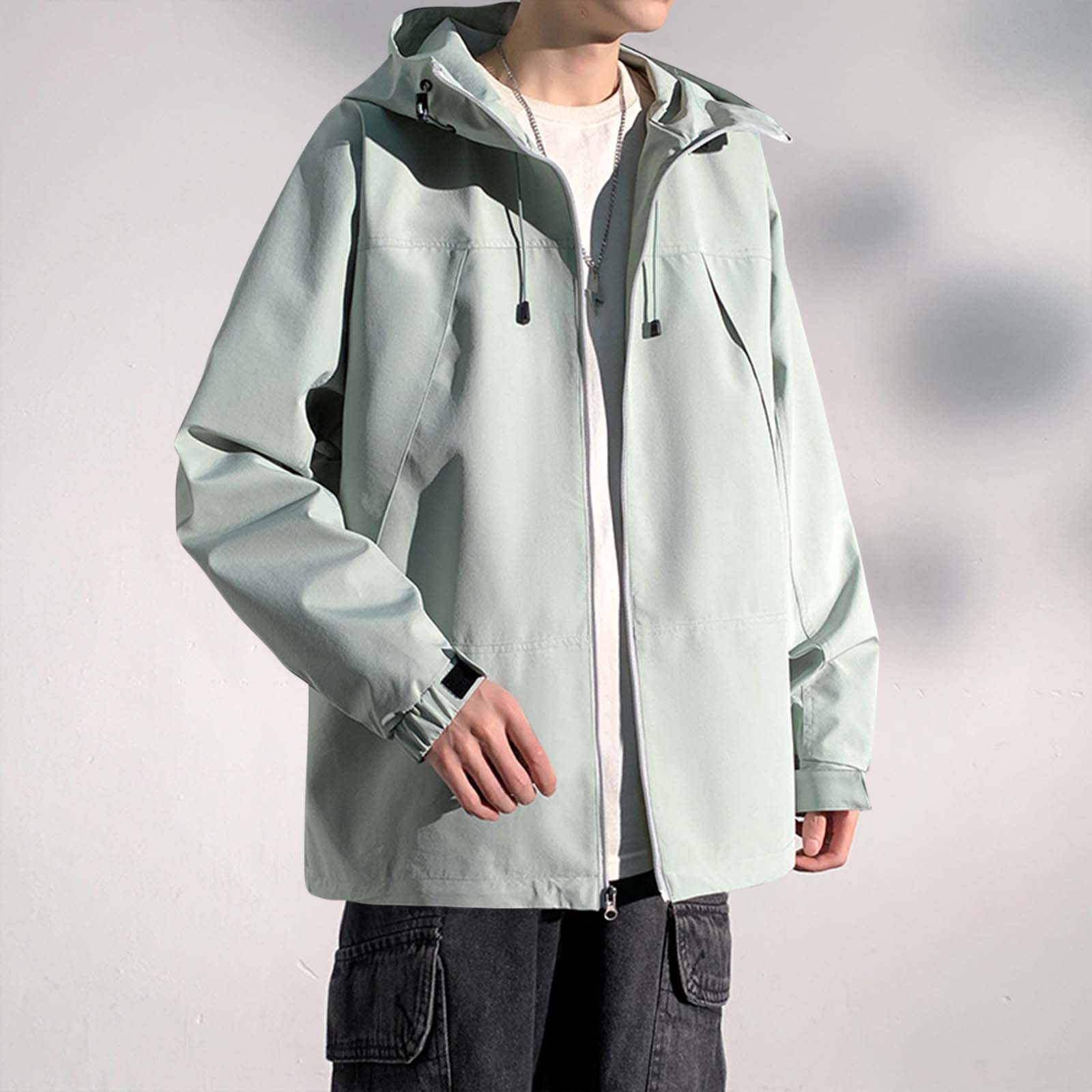 

Мужская однотонная куртка для улицы, повседневная спортивная куртка для пары, для альпинизма, рабочая куртка L