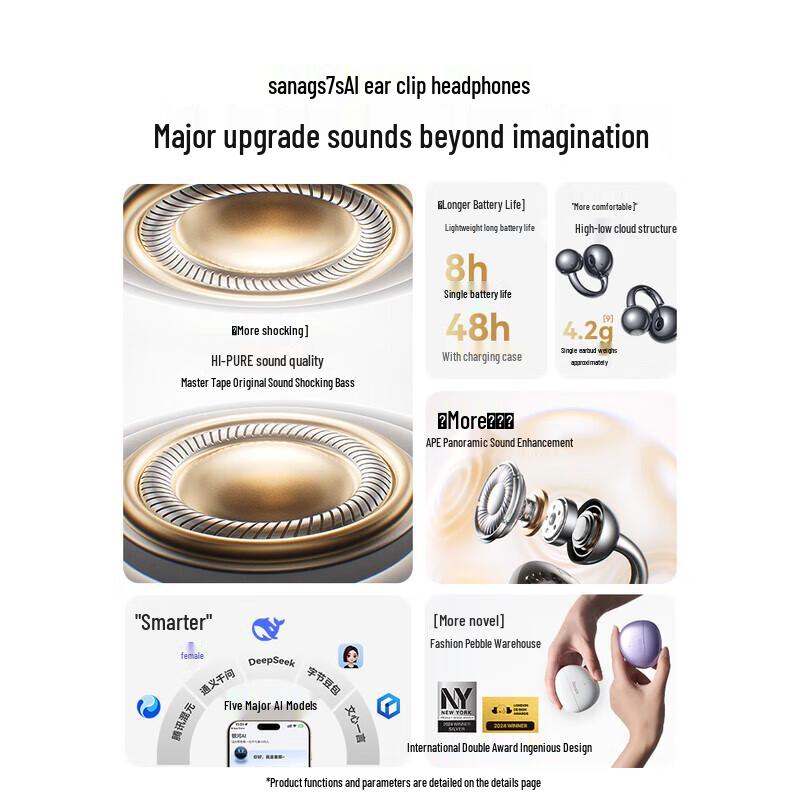 SANAG S7S AI Open-Ear Bluetooth Headset