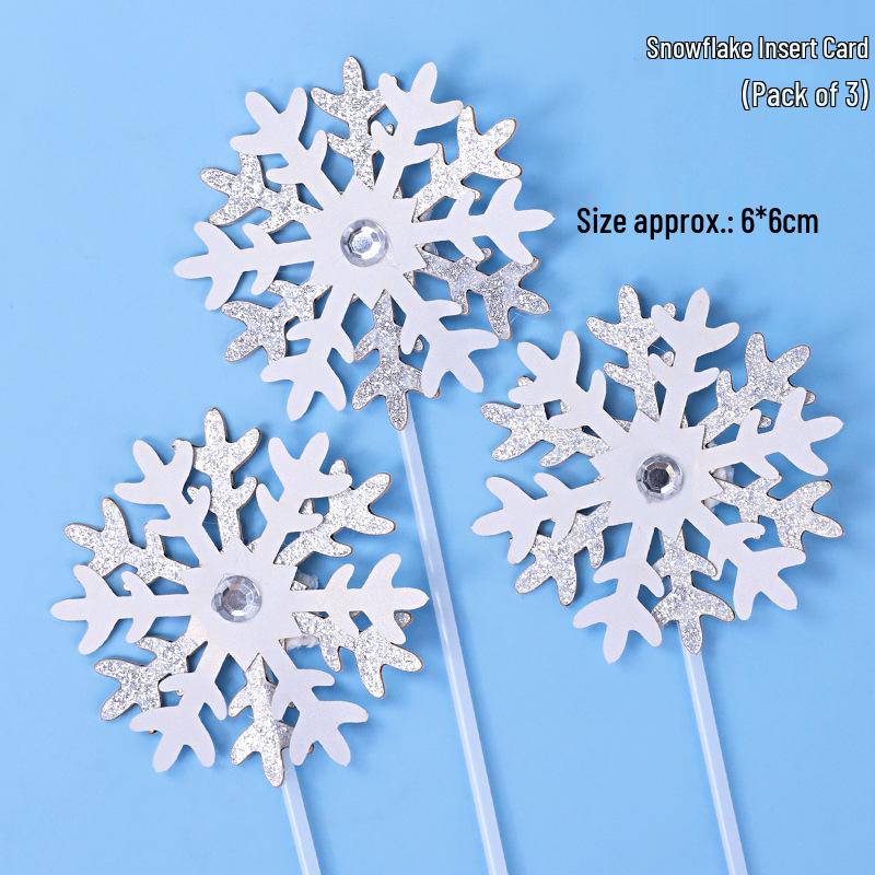 Frozen Christmas Snowflake Acrylic Cake Decoration Insert