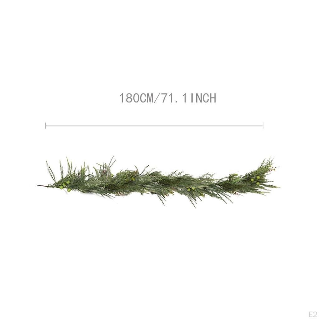 Artificial Christmas Garland Green Rattan 6ft for Home Decor Wall Hanging Ornament