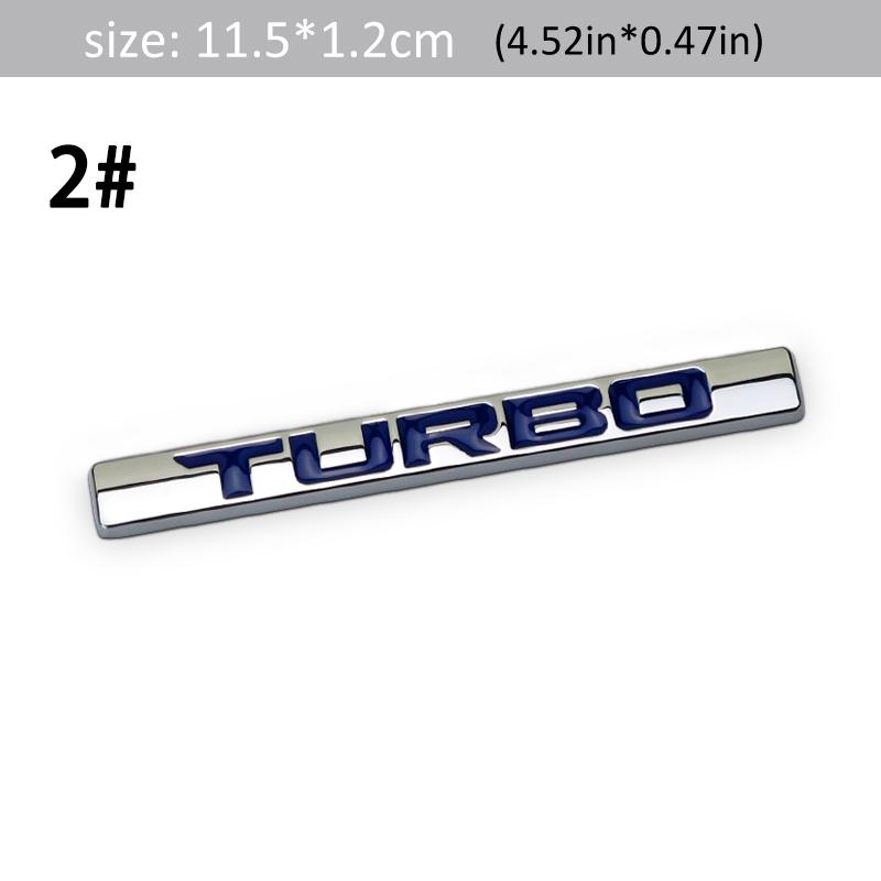 

DSYCAR 1Pcs 3D Metal 210 220 TURBO Car Side Fender Rear Trunk Emblem Badge Sticker Decal