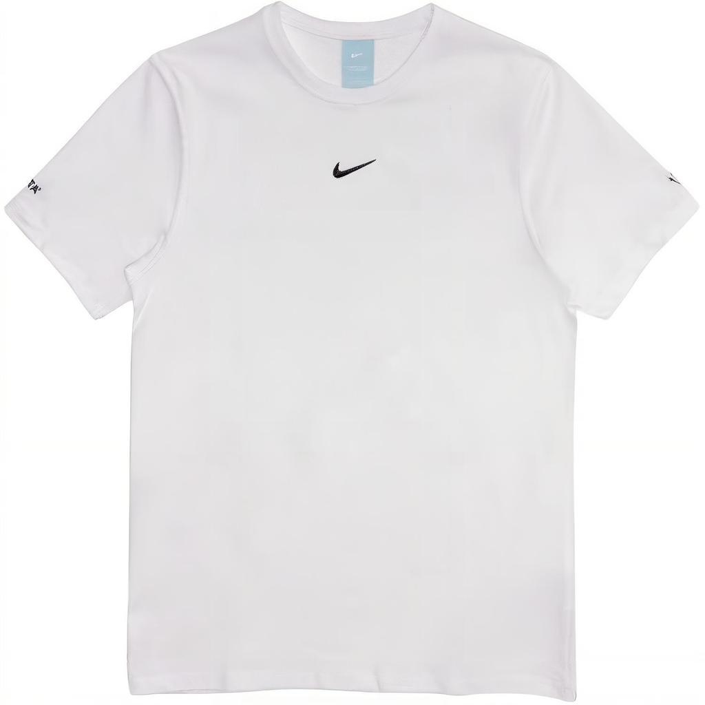 Nike Solid Color Crew Neck Logo Short Sleeve T-Shirt Unisex Tops White DA4138-100
