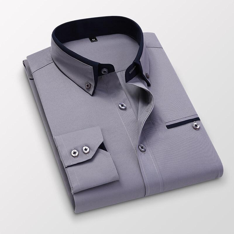 Neues Hemd Herren Baumwolle Langarm Gesellschaftlich Slim Fit Formelles Hemd Herren Kleidung Marke Weich Büro Formelle Kleidung Kleid
