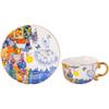 High Bone China Retro Light Luxury Gold Painting Irregular Coffee Cup Saucer Dream Ballet Mix And Match Style Ceramic Cup
