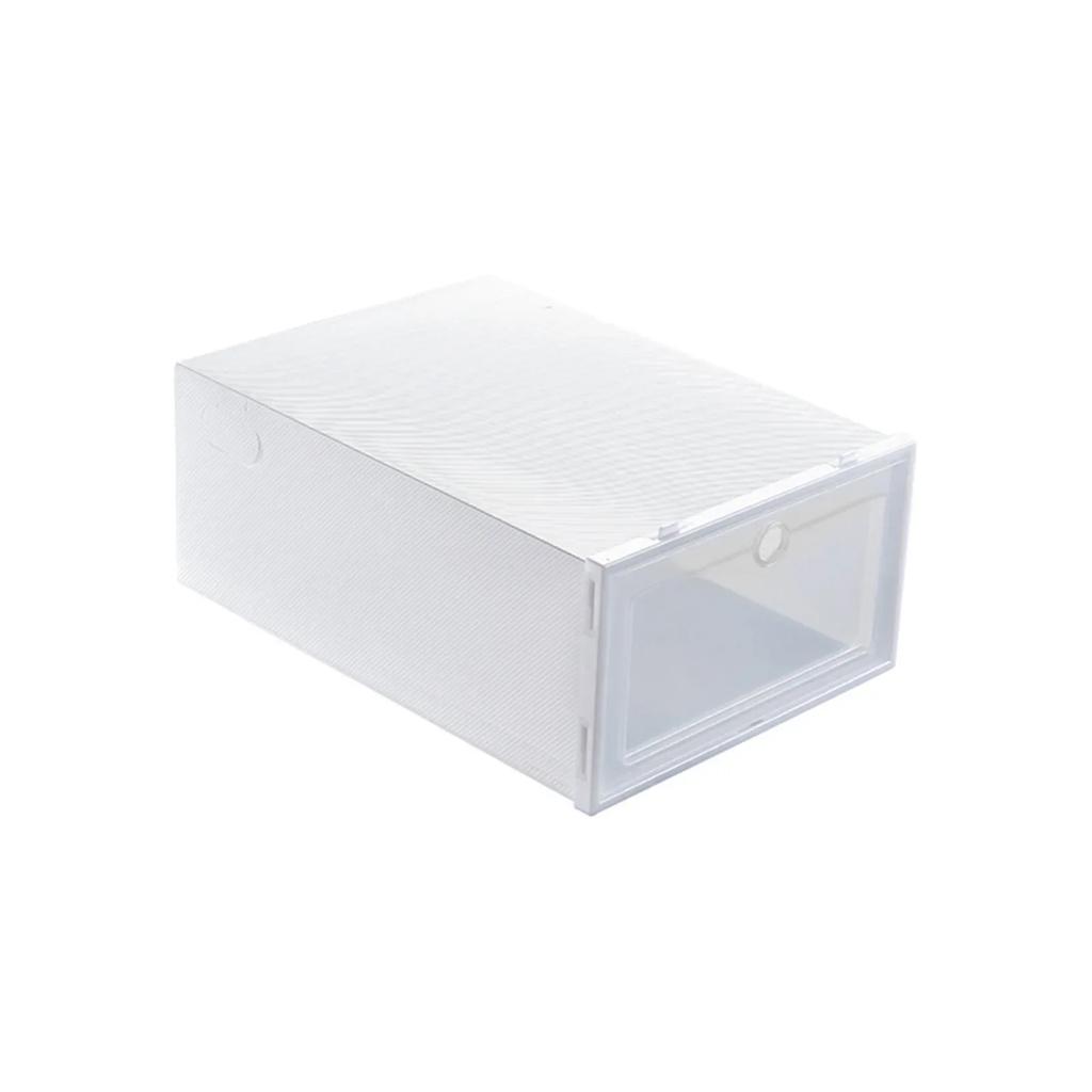 Foldable Clear Shoes Storage Box Plastic Stackable Shoe Organizer Waterproof Dust Proof Shoes Stand Storage Organizer Shoe Rack