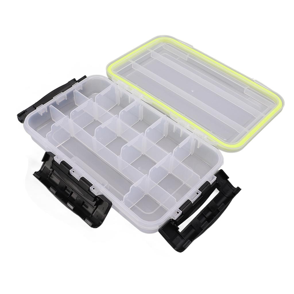 Transparent Plastic Storage Box with Removable Divider Fishing Tackle Fish Hook Protection Box
