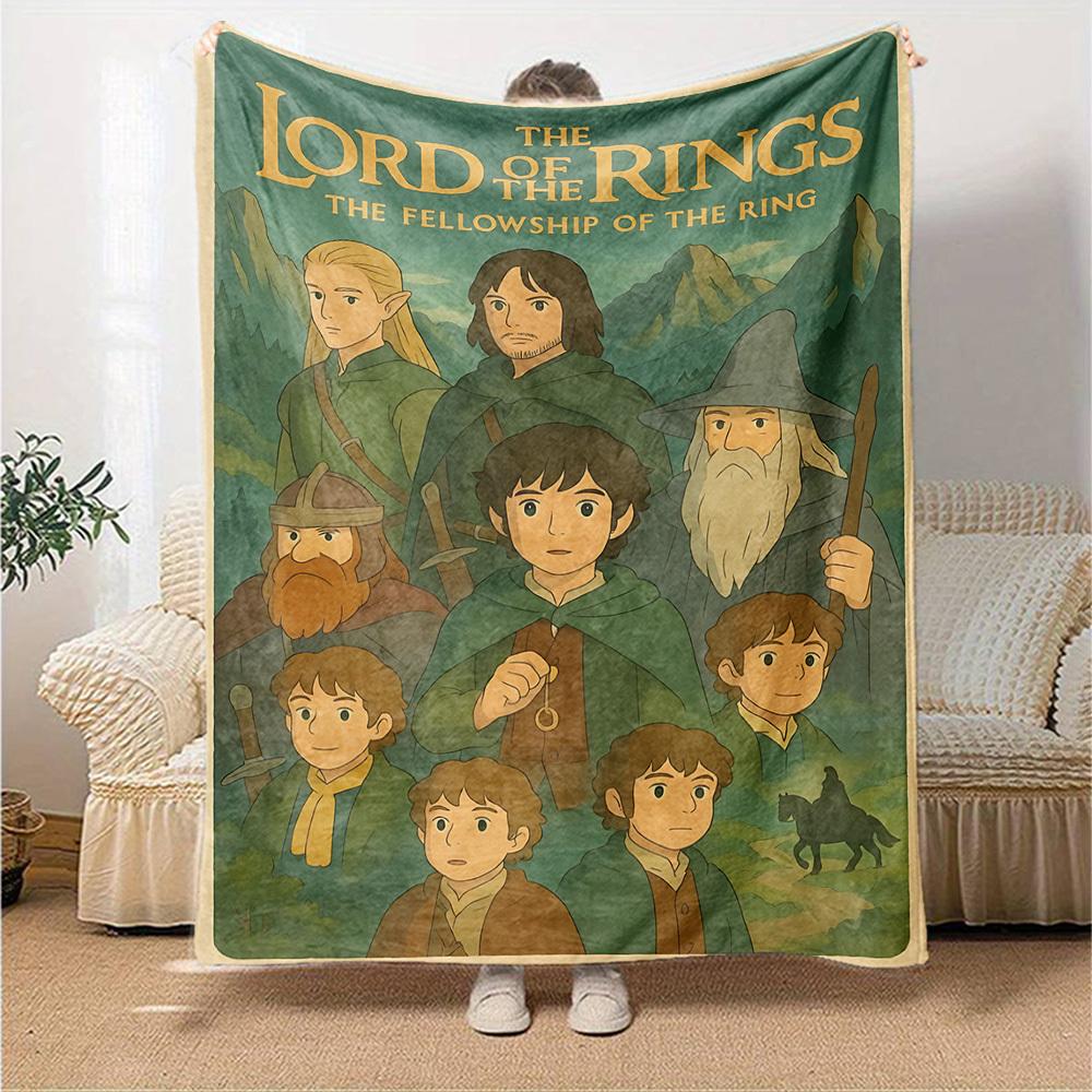 1pc Lord of the Rings Fellowship of the Ring Flannel Blanket - Soft Warm Throw for Home, Office, TravelL1364