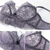French Women's Sexy Bra Lace Bow Contrast Color Beautiful Breasts Big Breasts Small Thin Underwear Set