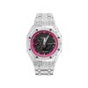 Customized Watch Modified Series Star Diamond Pink Ink Splash Ink Disk Waterproof Quartz Uniform for Men XingZuanFenMo(XingZuanShuangYinGang)