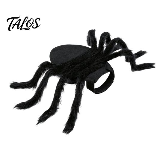 Holiday Party Accessories Halloween Spider Pet Costume for Small Dogs Cats, Cat Cosplay Outfit with Spooky Adjustable Straps Dress Up And Photo Shoots