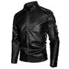 Exclusive for men's spring and autumn pu jacket American European size locomotive jacket trendy stand-up collar leather jacket top