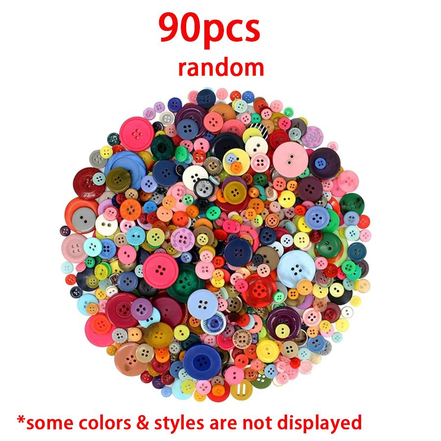 

90/180/400pcs Colorful Circular Small Button Handicraft Creation Supplies Sewing Clothes DIY Painting Accessories XJM