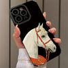 White Dragon Horse Pattern Phone Case Suitable for iPhone 17 16 15 14 13 12 11 Pro/Max/Plus Anti Drop and Shockproof Back Cover