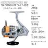 AbuGarcia Cardinal III SX3000H Spinnrolle mit PE-Schnur & Ersatzspule, Silber, Größe 3000