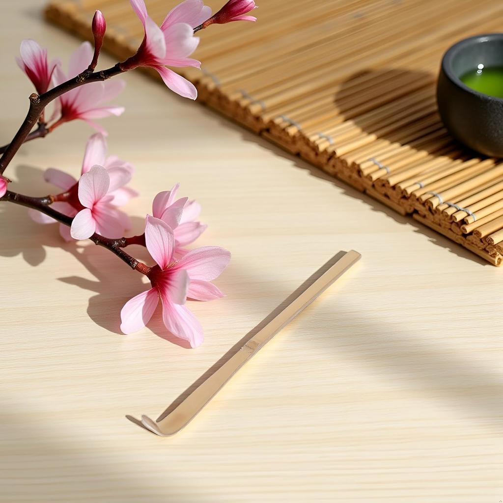 4PCS Bamboo Matcha Scoop, Chinese Tea Ceremony Utensil for Green Tea, Tea Whisk Scooping for Coffee, Spices, Tea Scoops/Matcha Spoon/Bamboo Scoop/Tea