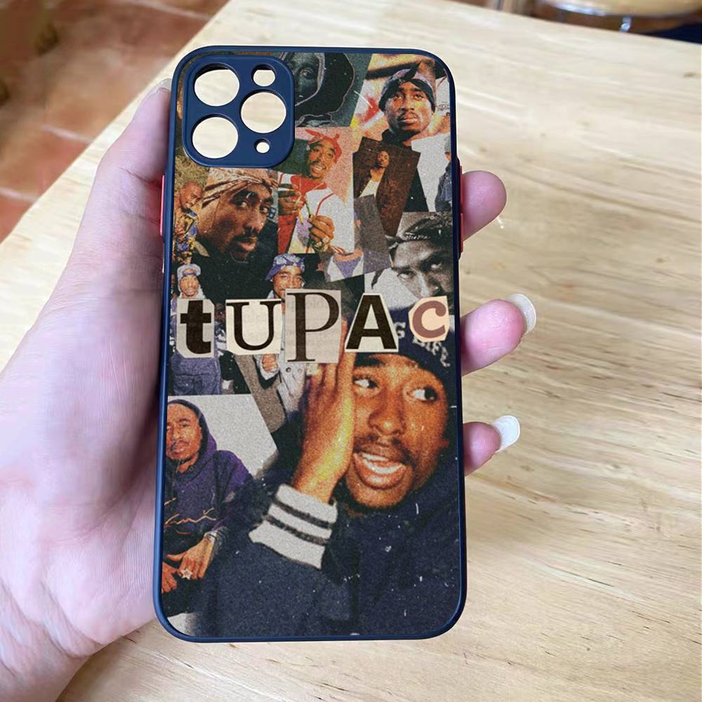 

Rapper 2Pac Singer Tupac Cover For iPhone X XS 11 12 13 14 15 16 pro MAX mini Phone Case Matte shockproof iPhone 16e