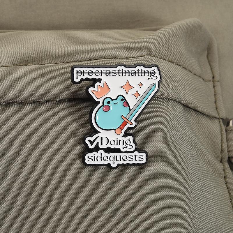 Süße Frosch Emaille Anstecknadeln Ich hoffe, diese E-Mail erreicht Sie vor mir Anstecknadeln Anstecker Cartoon Tier Schmuck Geschenk für Freunde
