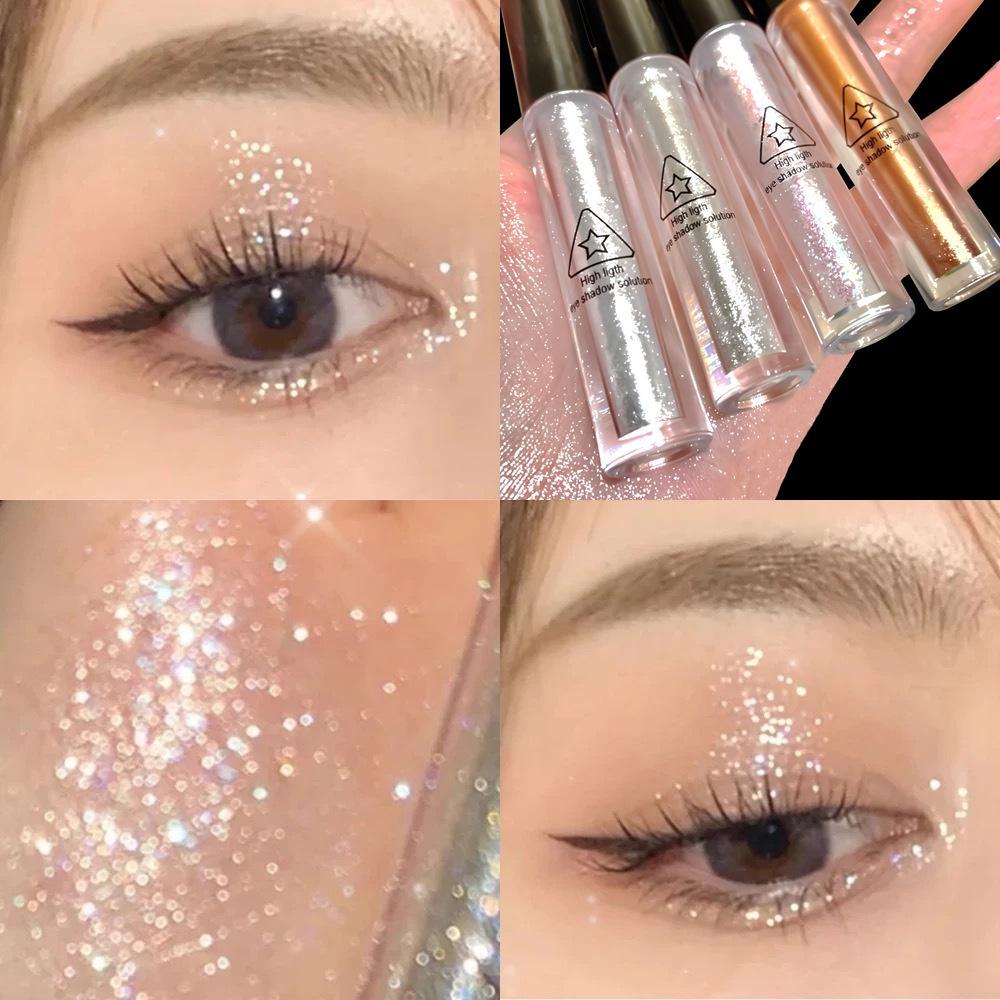 Star Diamond Charm Eye Streamer Eyeshadow Liquid Pearlescent Fine Shimmer Liquid Eyeshadow Waterproof Not Easy To Take Off Eye Makeup Brightening