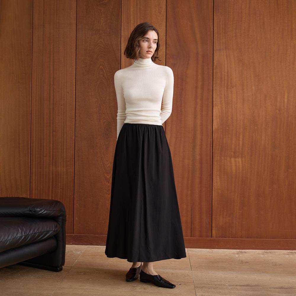 Waiwaiaiem Yy_Black Loose Long Skirt