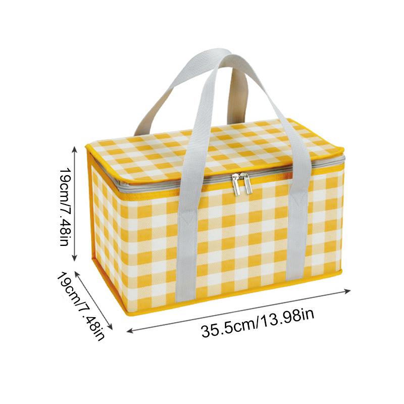 Picnic Bag Portable Thermal Insulated Cooler Box Large Outdoor Camping Lunch Bag Outdoor Waterproof Thickened Aluminum Film Box