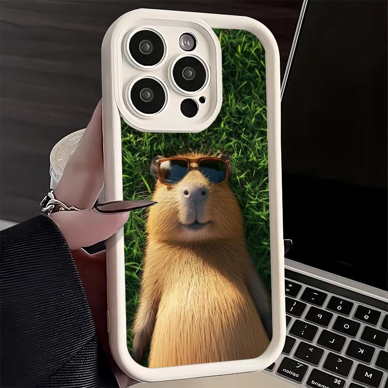 Handyhülle für iPhone 17 Air 16E 15 16 Pro Max Tier Capybara Niedliche Hülle 14 Plus 13 12 Mini Weiche Schale Silikon Fundas
