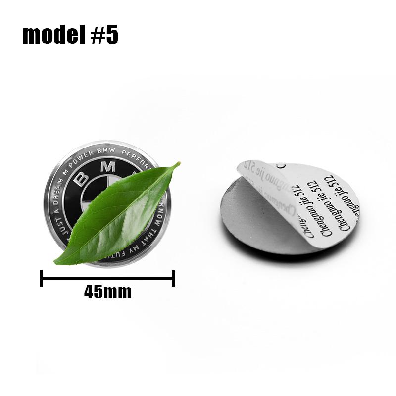 1Pcs 45mm 57mm 3D Car Steering Wheel Center Badge Sticker Auto Decal Accessory For BMW E60 E93 E87 G01 G20 X3 X5 F30 F20 E36 E46