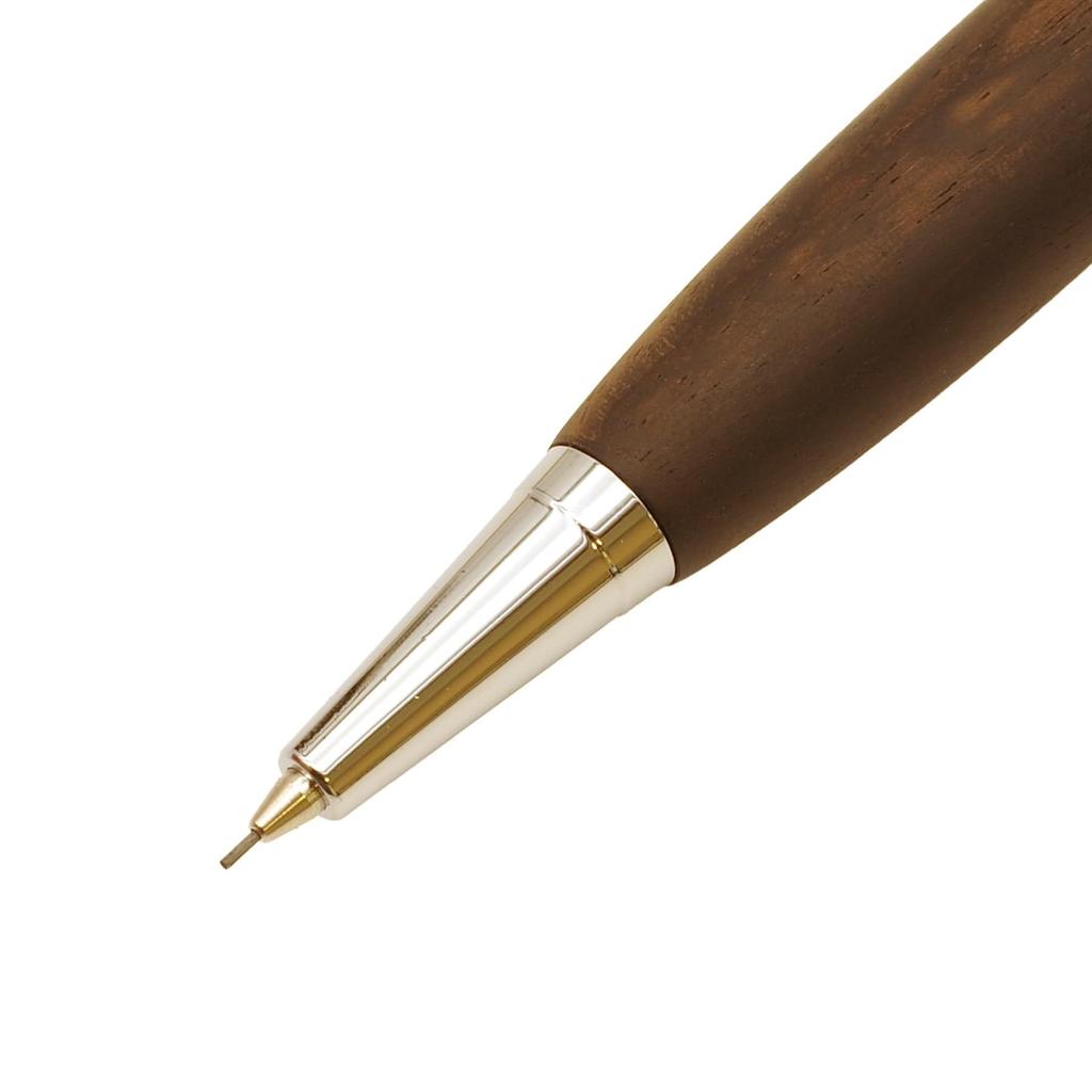 Shape Wooden Shaft Mechanical Knock Black Gift SS1520 F-STYLE Pencil, Style, 0.5mm, Persimmon, Item,