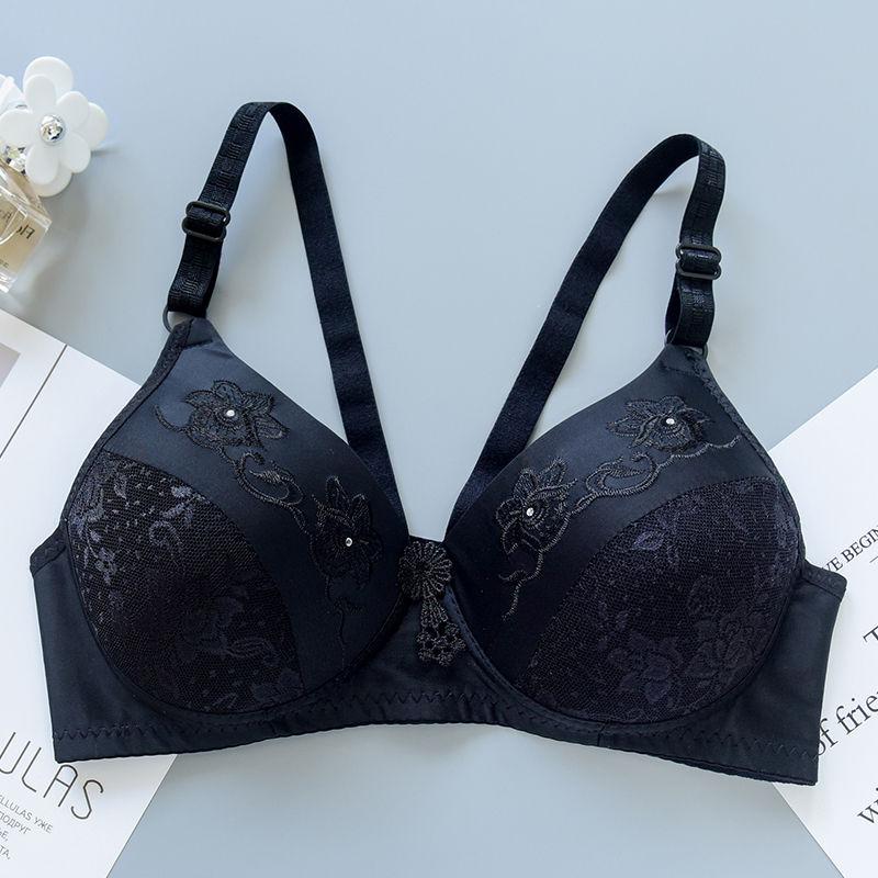 Thin Large Size No Steel Ring Bra Comfortable Gathering Lightweight Light Breathable Soft Comfortable Sweet and Sexy