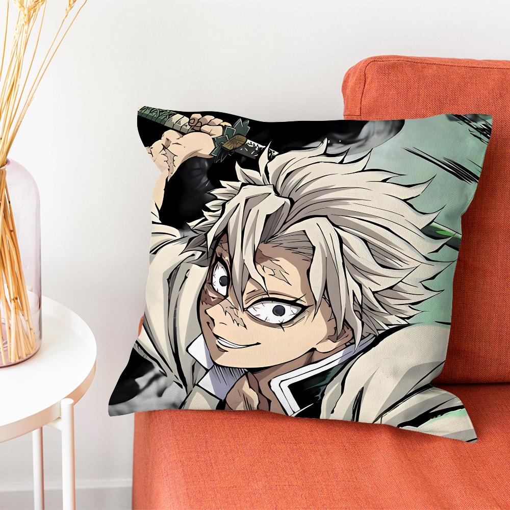 Shinazugawa Sanemi Pillow Case Pillow Case Living Room Sofa Cushion Cover Suitable For Home Bedroom Room Decoration