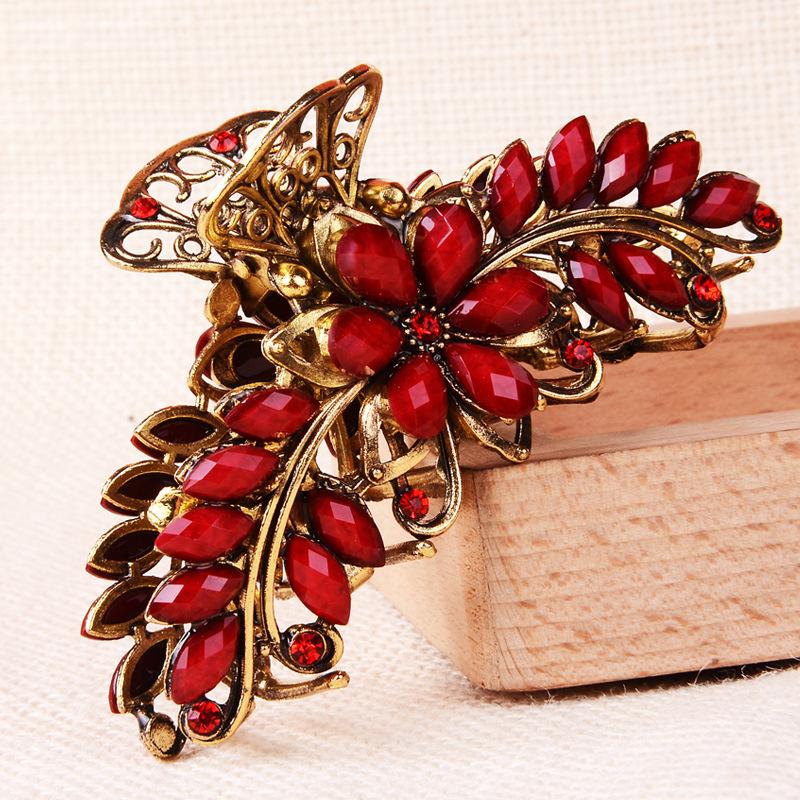 1 pz Accessori per capelli vintage, fermaglio per capelli a coda di cavallo, fermaglio con impugnatura grande