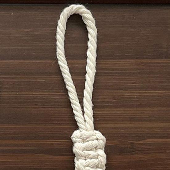 Cotton Rope Braided Pendant Keychain Religious Symbol of Christianity Hand-Woven Braided Keyring Bag Accessories