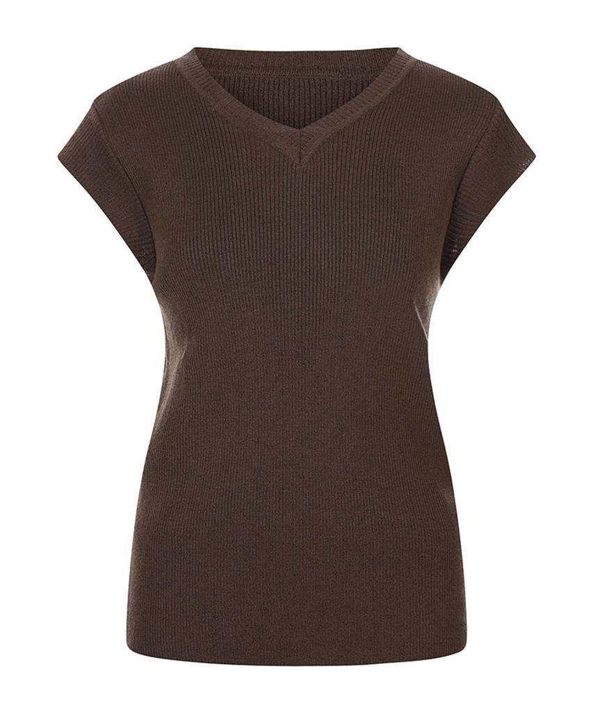 MAREMONTE Cap Sleeve V-Neck Knit_M244Mkt22P0