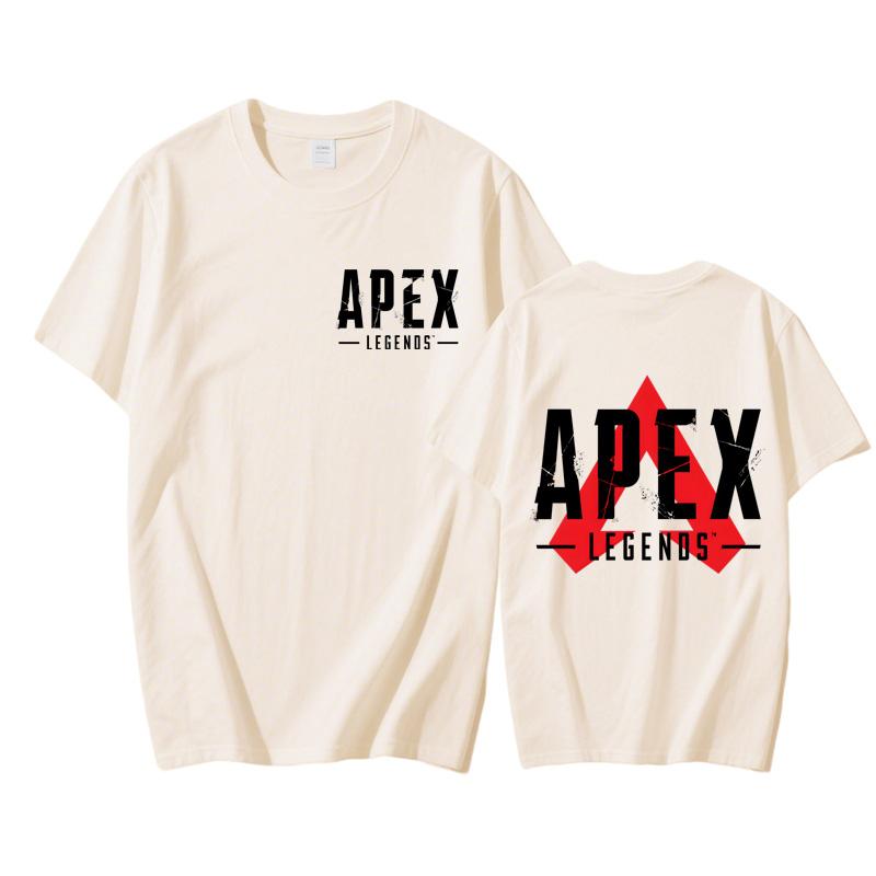 

Apex Legends 2025 Новая игра Футболка Мультяшный графический принт Футболка Хлопок Высокое качество Футболка Круглый вырез Футболки XXL песочный