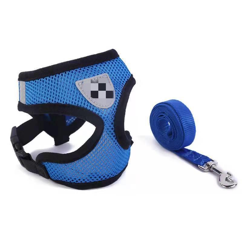 Breathable Anti-Escape Mesh Dog Harness with Adjustable Vest-Style Leash