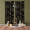 2pcs Ancient Egyptian Mural Curtains Rod Pocket DecorativePrinted Curtain Light-filtering Curtain For Kitchen Living RoomOffice