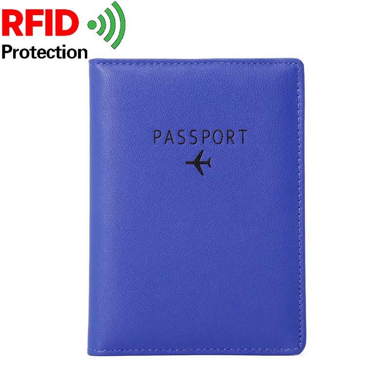 Good Quality Shielding Rfid NFC Passport Wallet Protect Credit Card Holders Multi-function Unisex Leather Travel Passport Covers