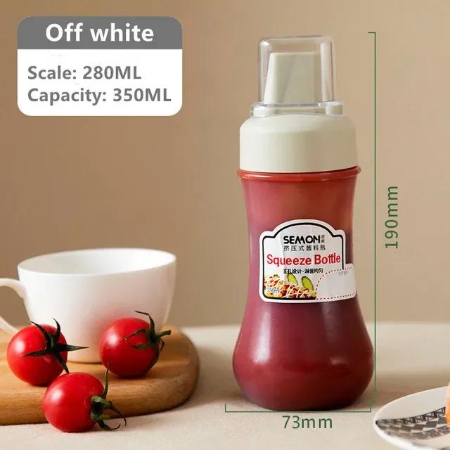 Ketchup Bottle Squeeze Condiment Bottles Sauce Squeeze Bottle With Clear Cover Kitchen Ketchup Mustard Sauce Olive Oil Bottles