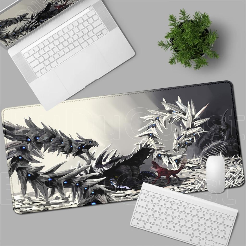 HD Printing MousePad Game Monster Hunter Wilds Mouse Pad Natural Rubber Keyboard Mat Office Desk Mat Computer Gaming Accessories