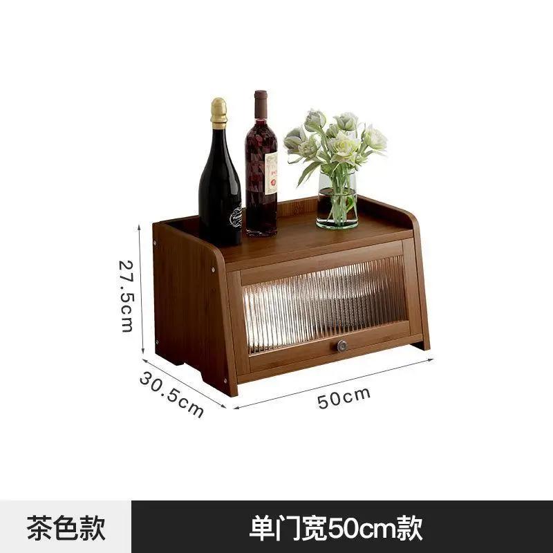 Transparent Table Sideboard Storage Rack Living Room Household Storage Cabinet Multipurpose Kitchen Tableware Storage Cabinet