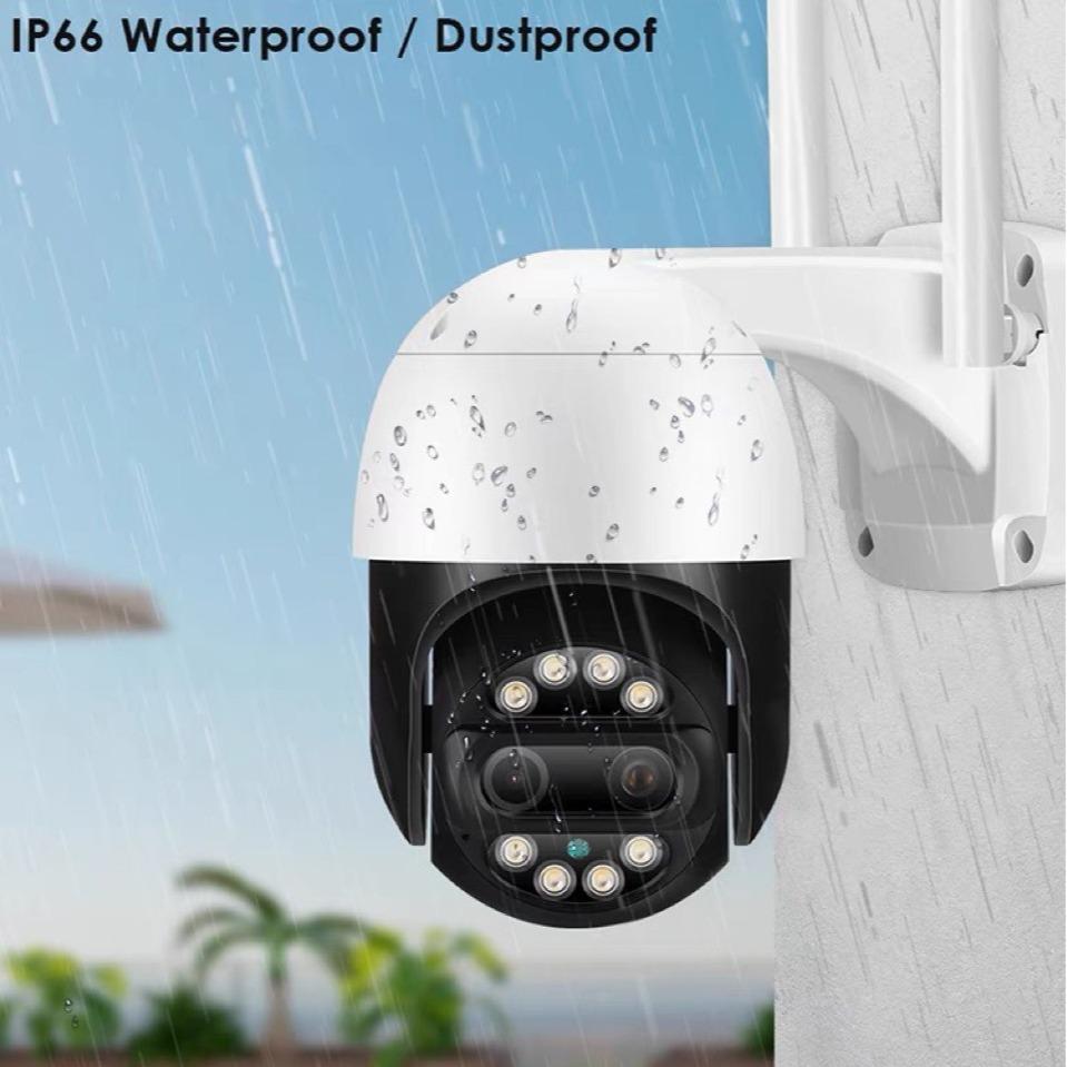 4K Dual Lens PTZ WiFi Security Camera with 8x Zoom