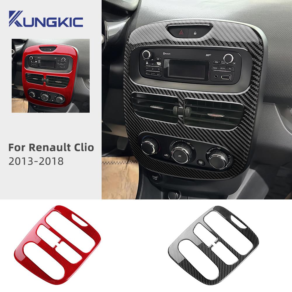 Carbon Fiber Style Interior Sticker for Renault Clio 4 2013 2014 2015 2016 2017 2018 LHD RHD Interior Panel